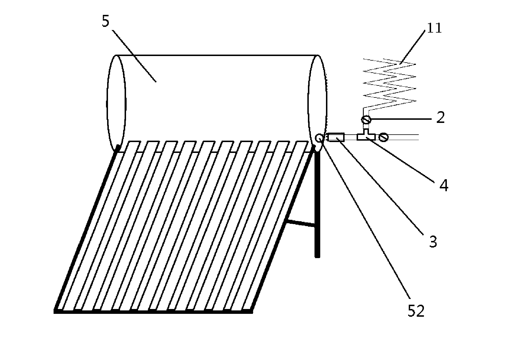 Water scale prevention device for solar water heater