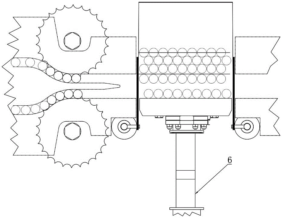 Push rod device for automatic feeding and discharging of freeze dryer