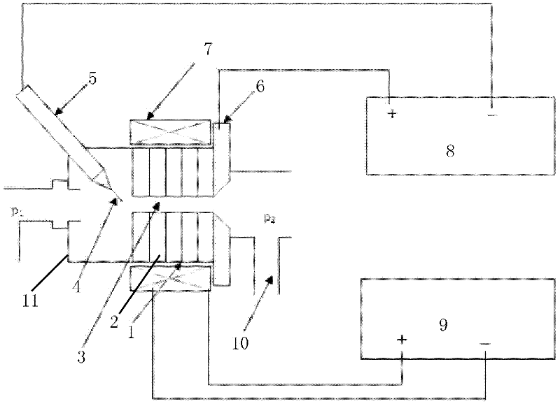 Magnetic mirror field confining plasma sealing window and sealing method thereof
