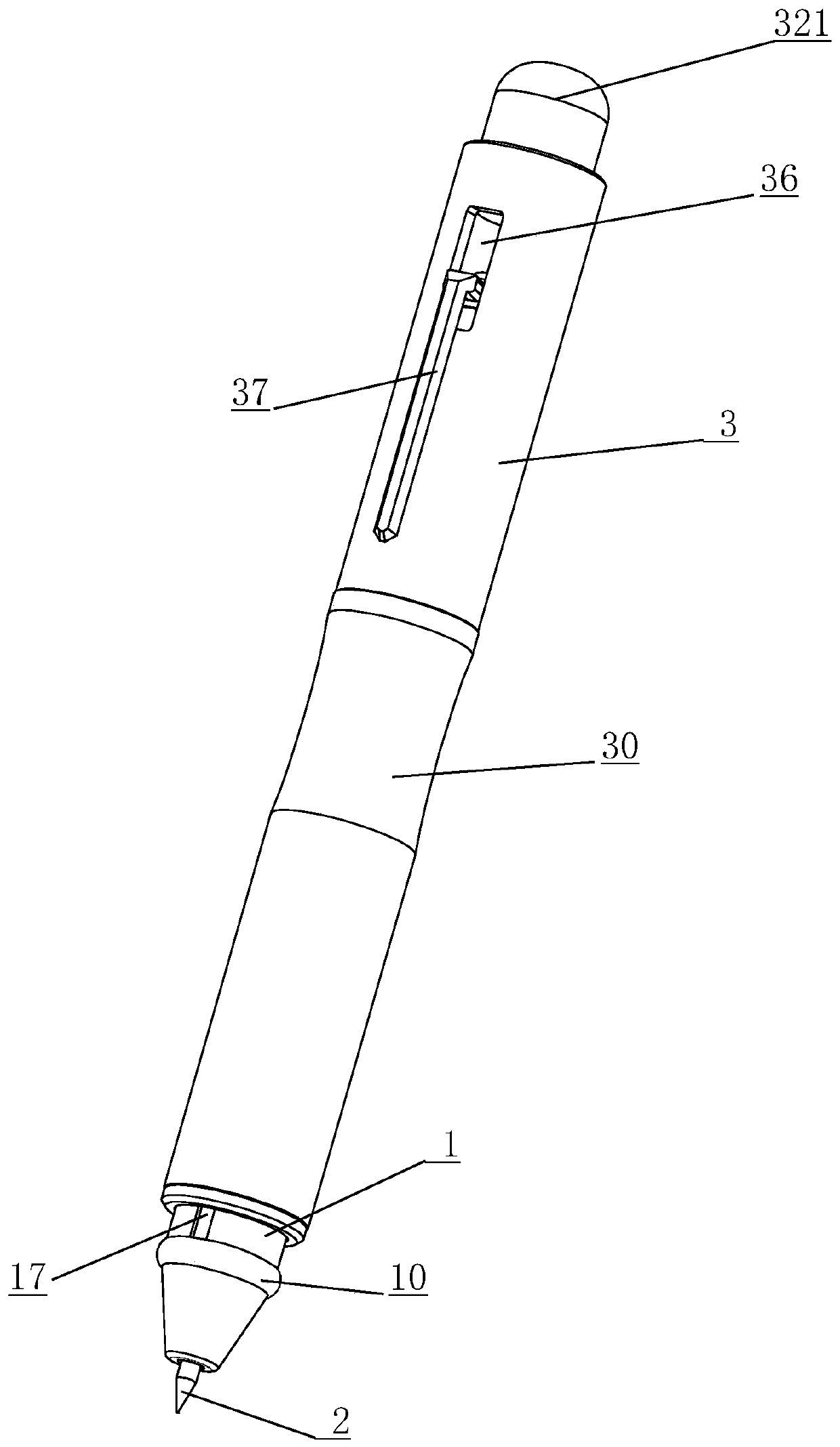 Bidirectional pressing telescopic pen