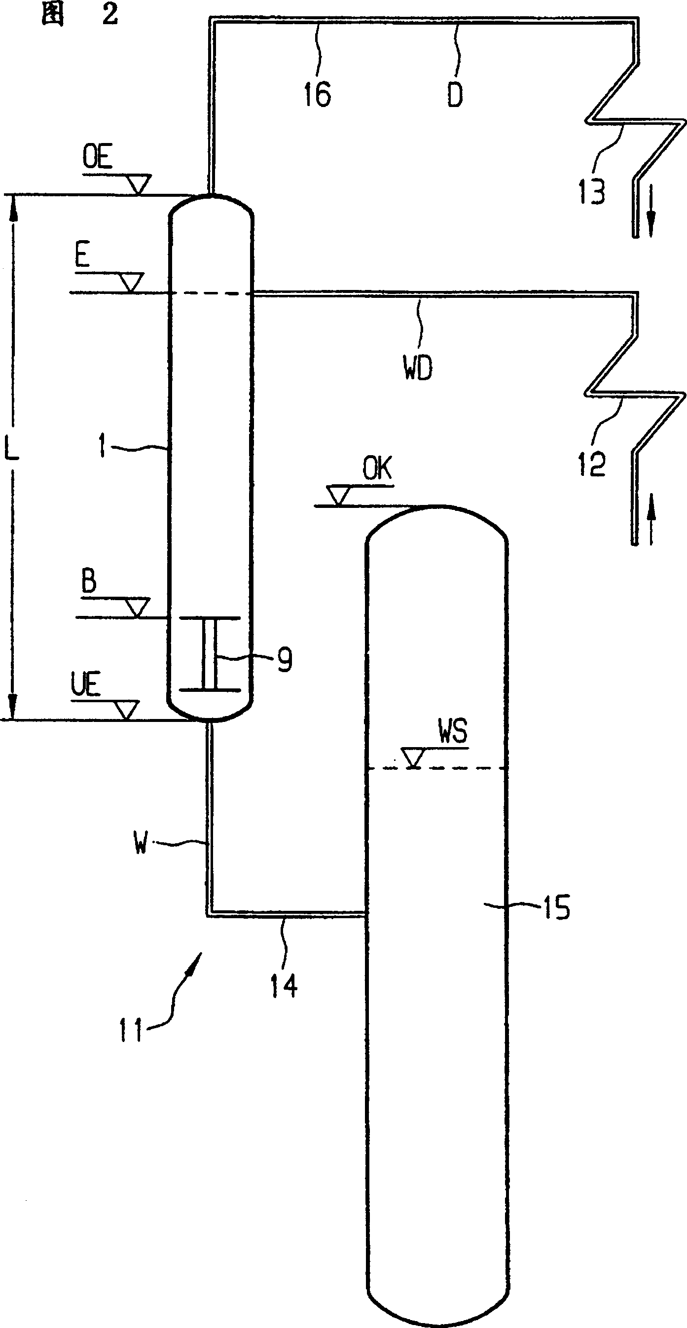 Separator for a water-steum separating device