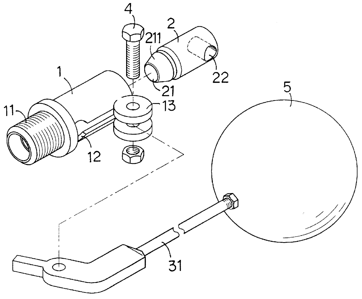 Structure of a floating-ball valve