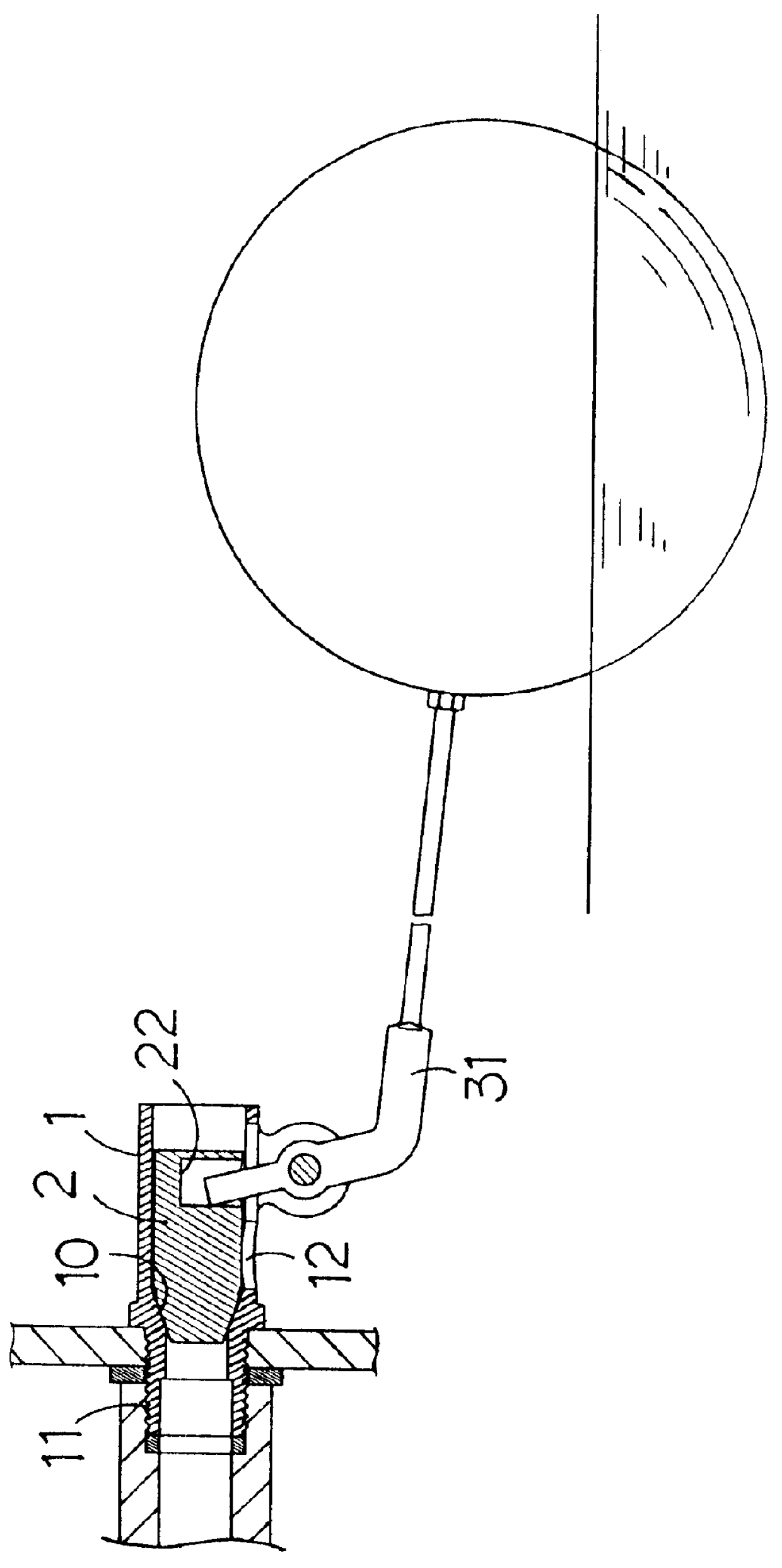 Structure of a floating-ball valve
