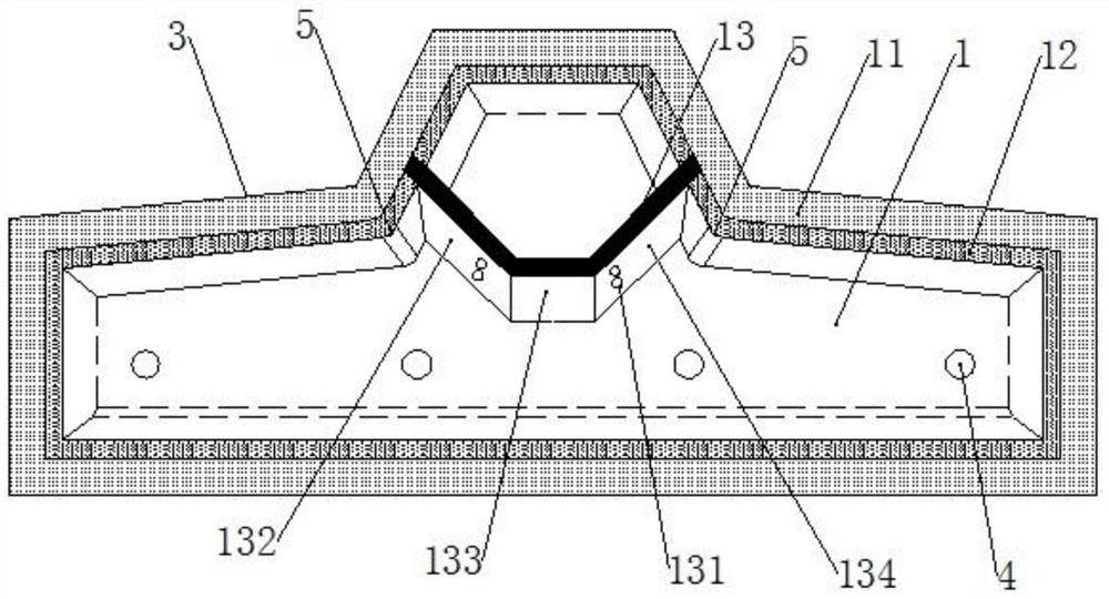 Tundish permanent lining preparation method and construction molding bed thereof