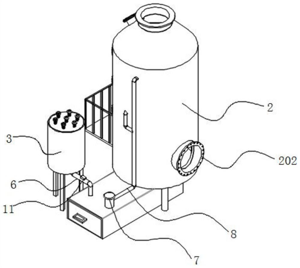 Waste gas recovery device for lubricating oil production and use method thereof