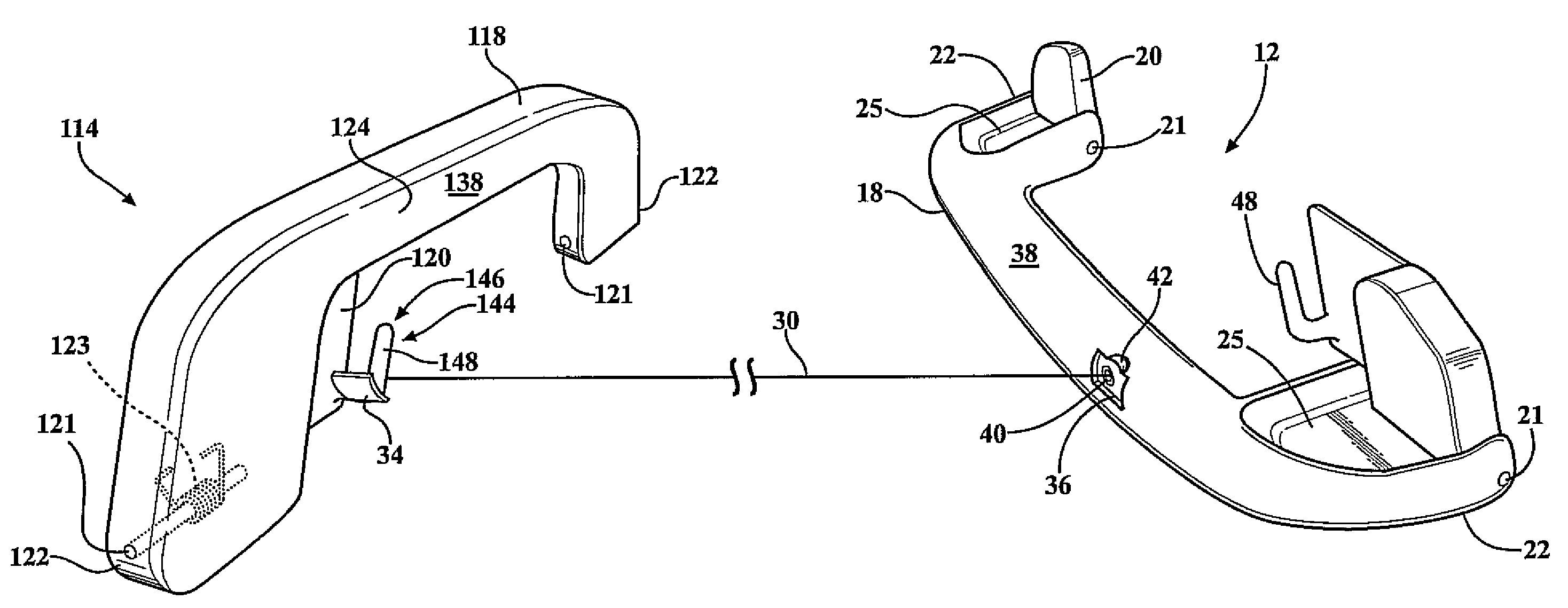 Assist grip handle integrated clothesline assembly