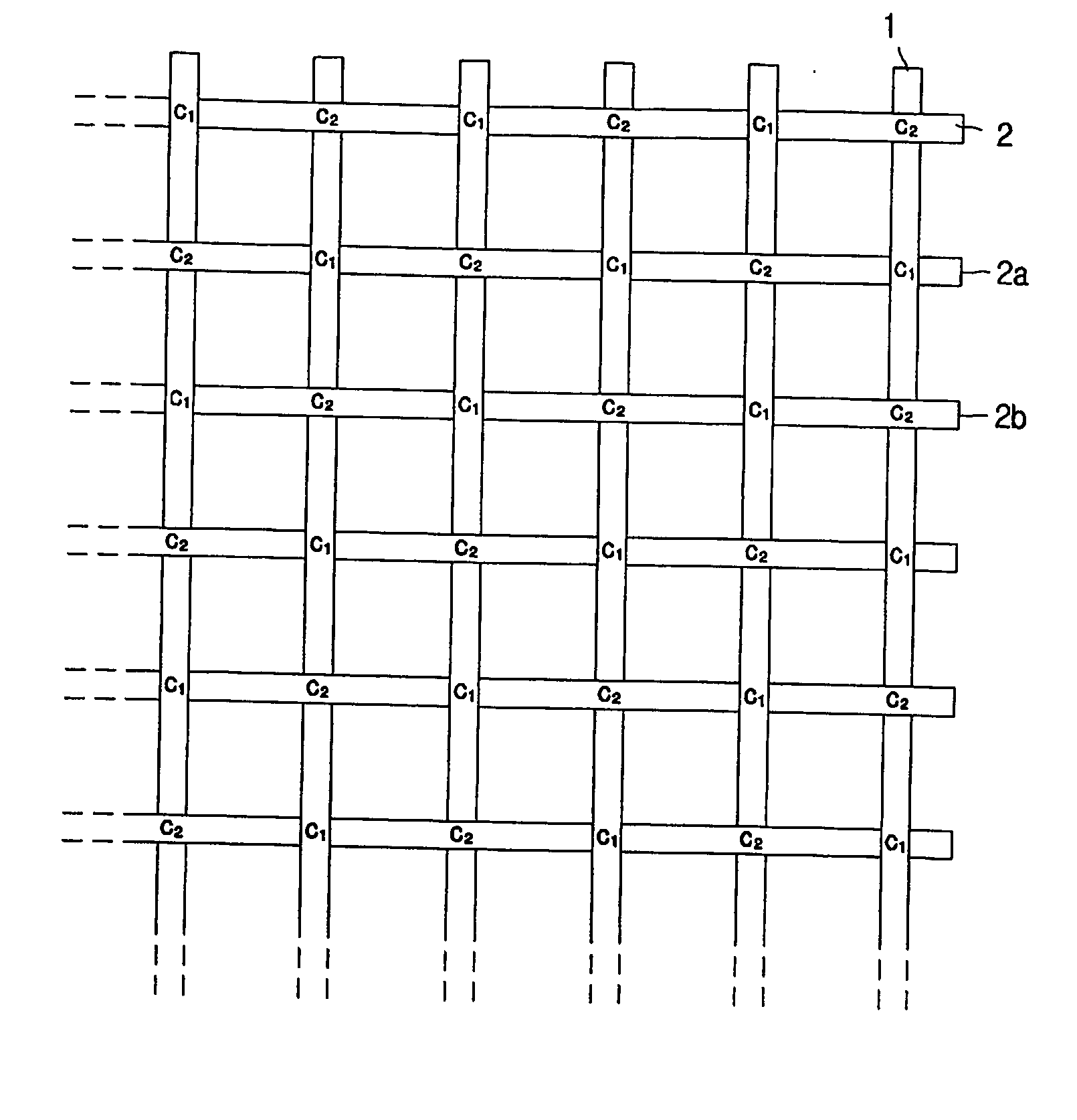 Geogrid composed of fiber-reinforced polymeric strip and method for producing the same