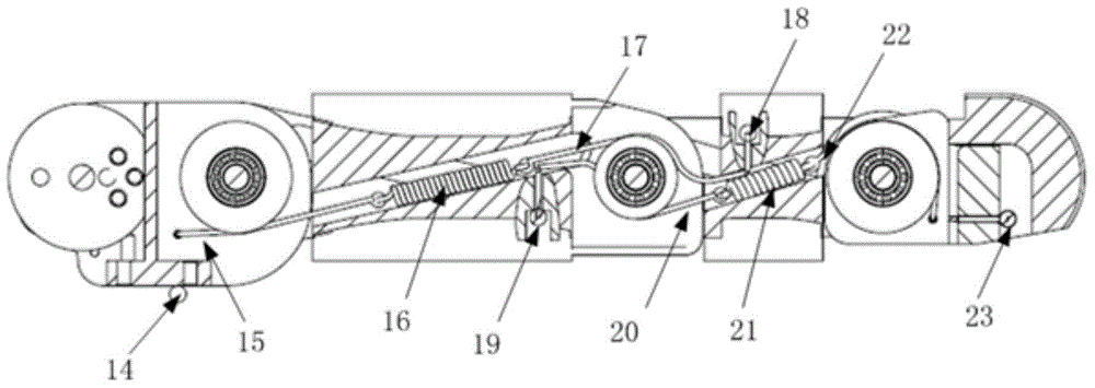 An underactuated finger with flexible coupling between joints