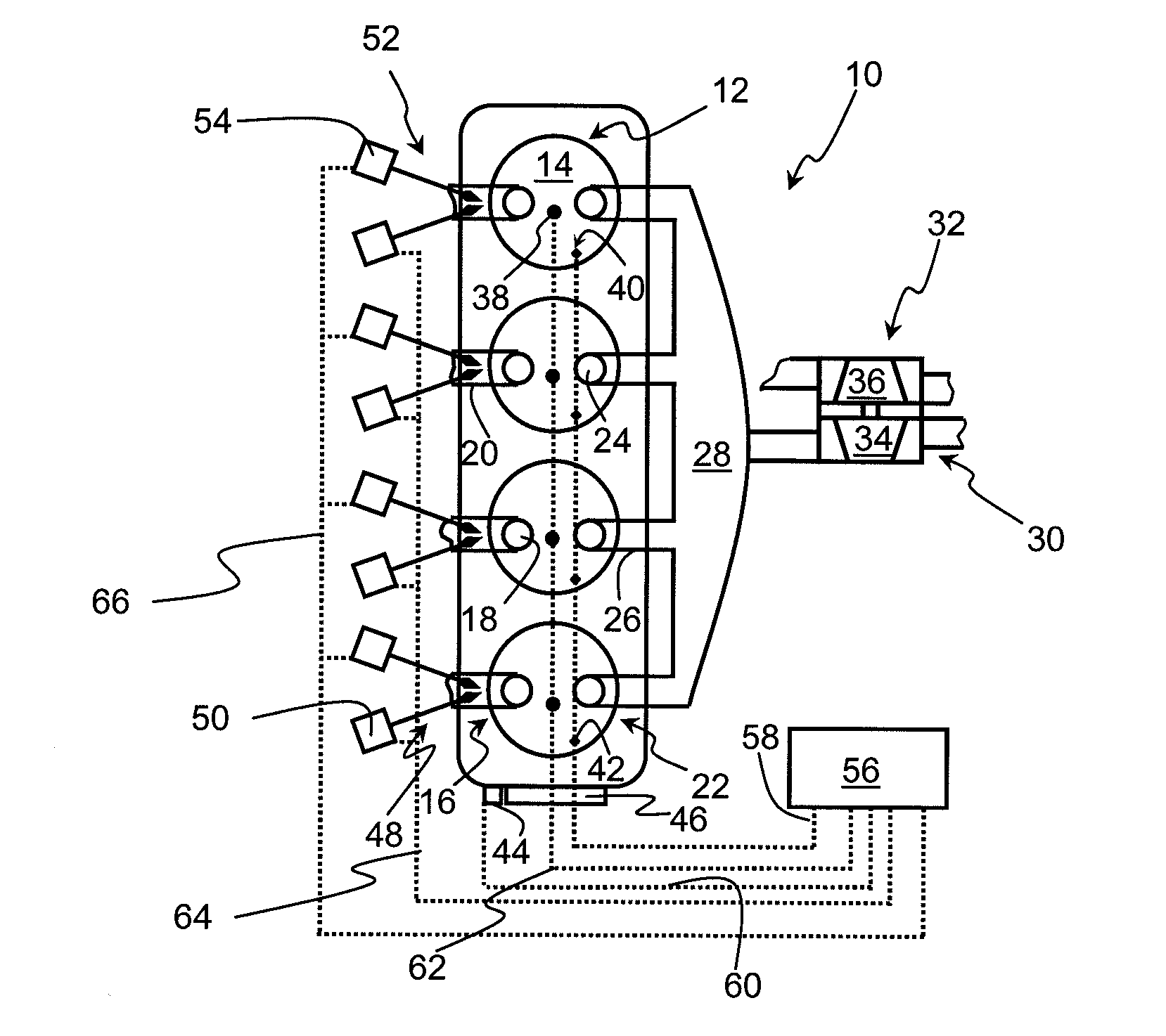 Method of controlling the combustion phase of a fuel mixture of a spark-ingnition supercharged internal-combustion engine, notably of gasoline type