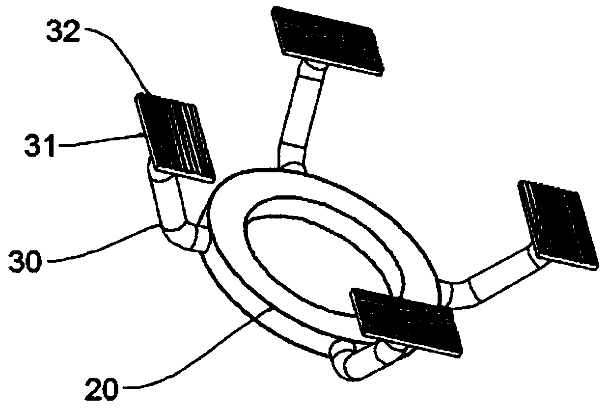 Non-return power cable take-up and pay-off device