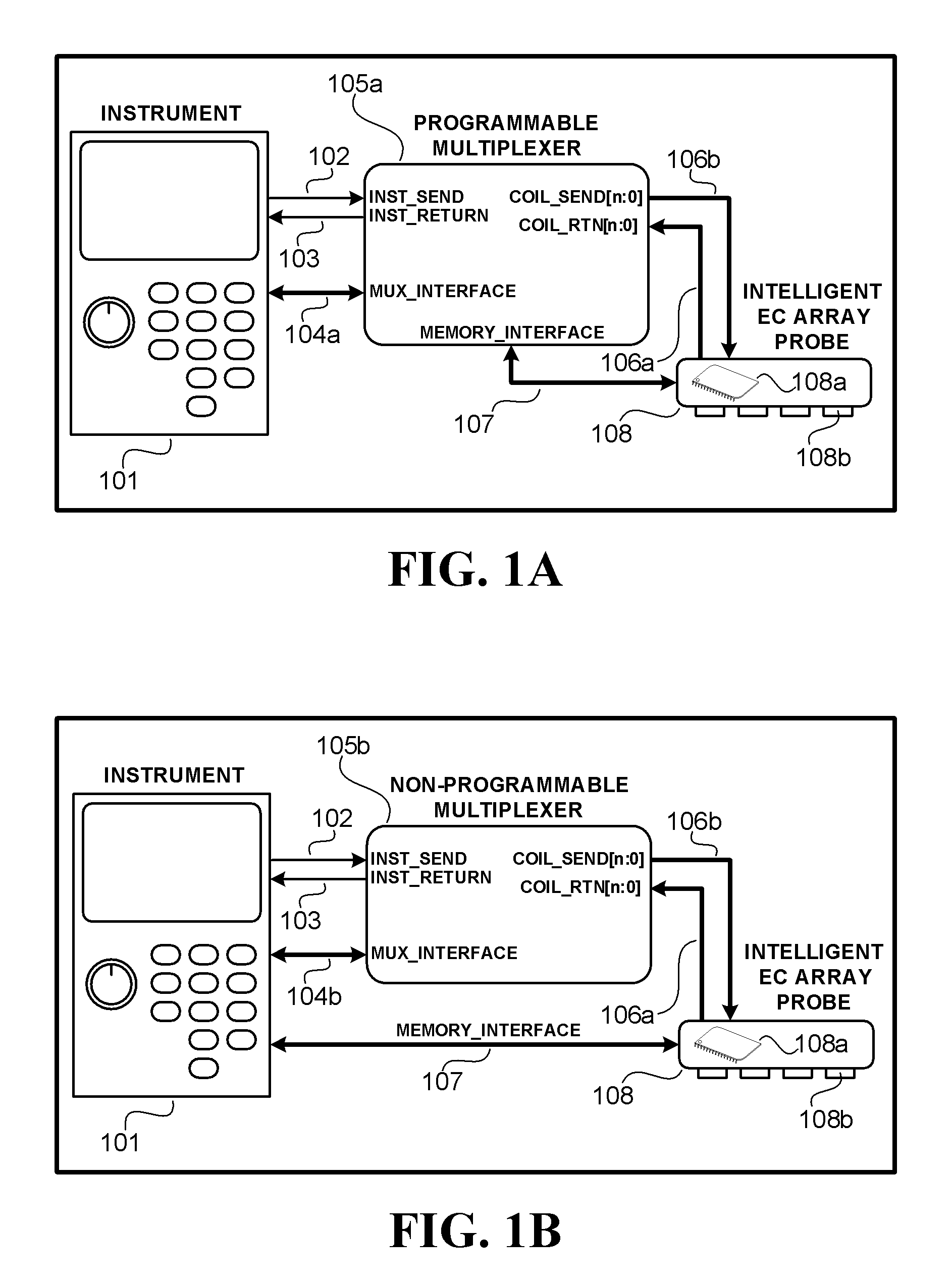 Intelligent eddy current array probe with embedded firing sequence memory