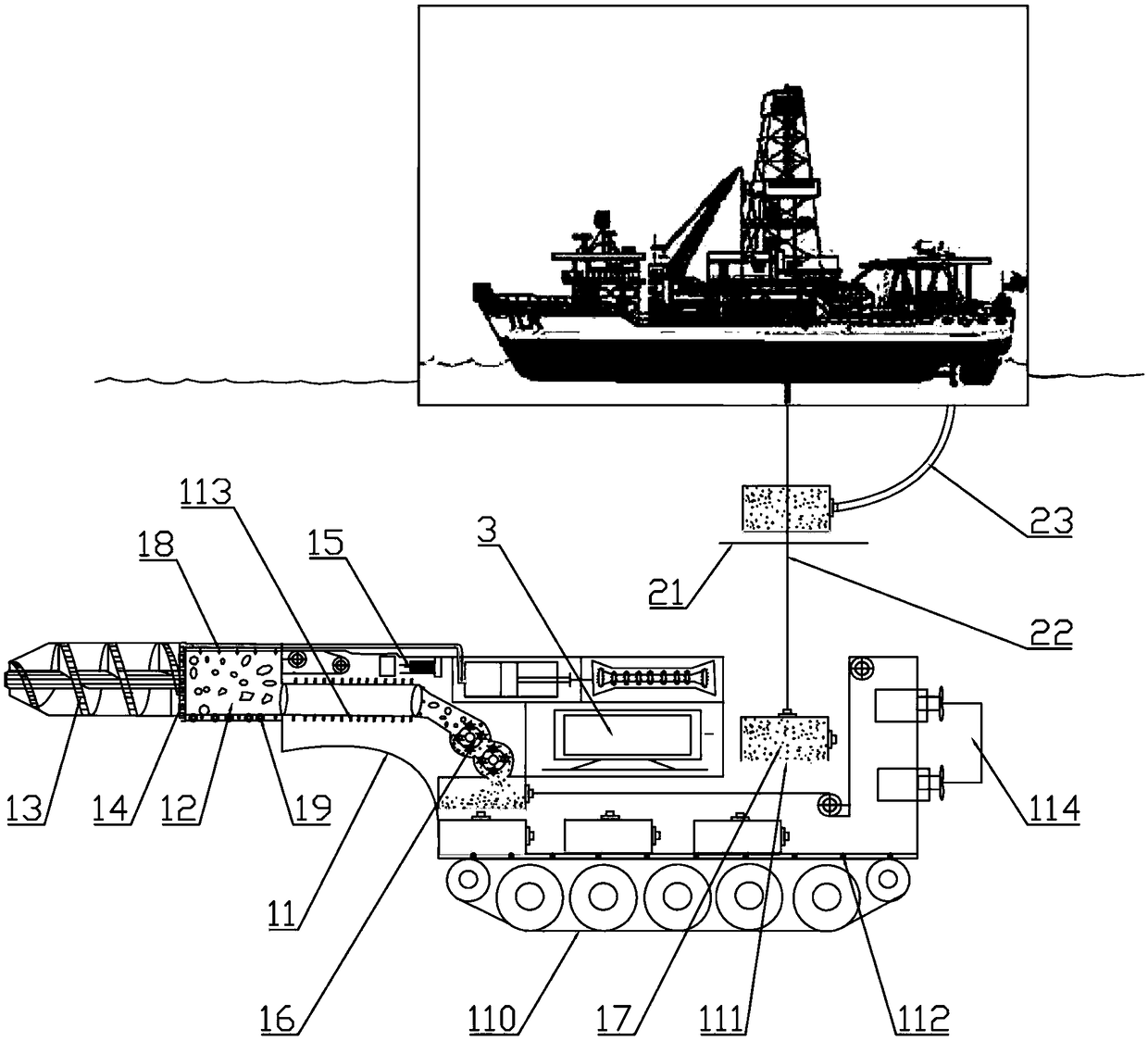 Seabed superficial hydrate exploiting apparatus and exploiting method thereof