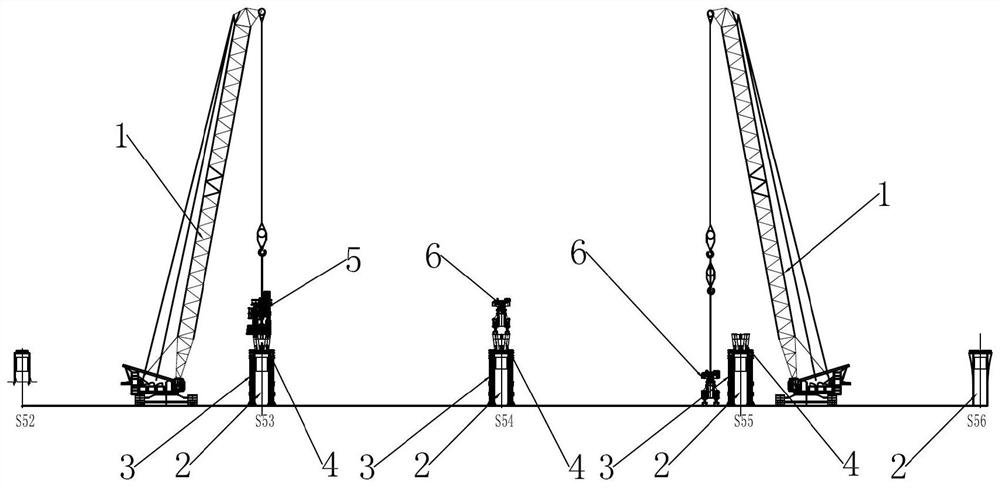 Construction technology suitable for installation of bridge girder erection machine