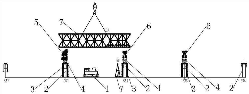 Construction technology suitable for installation of bridge girder erection machine