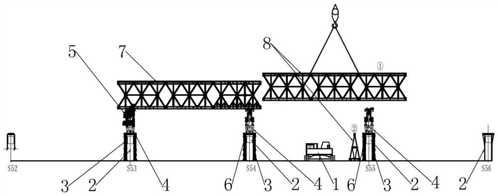 Construction technology suitable for installation of bridge girder erection machine