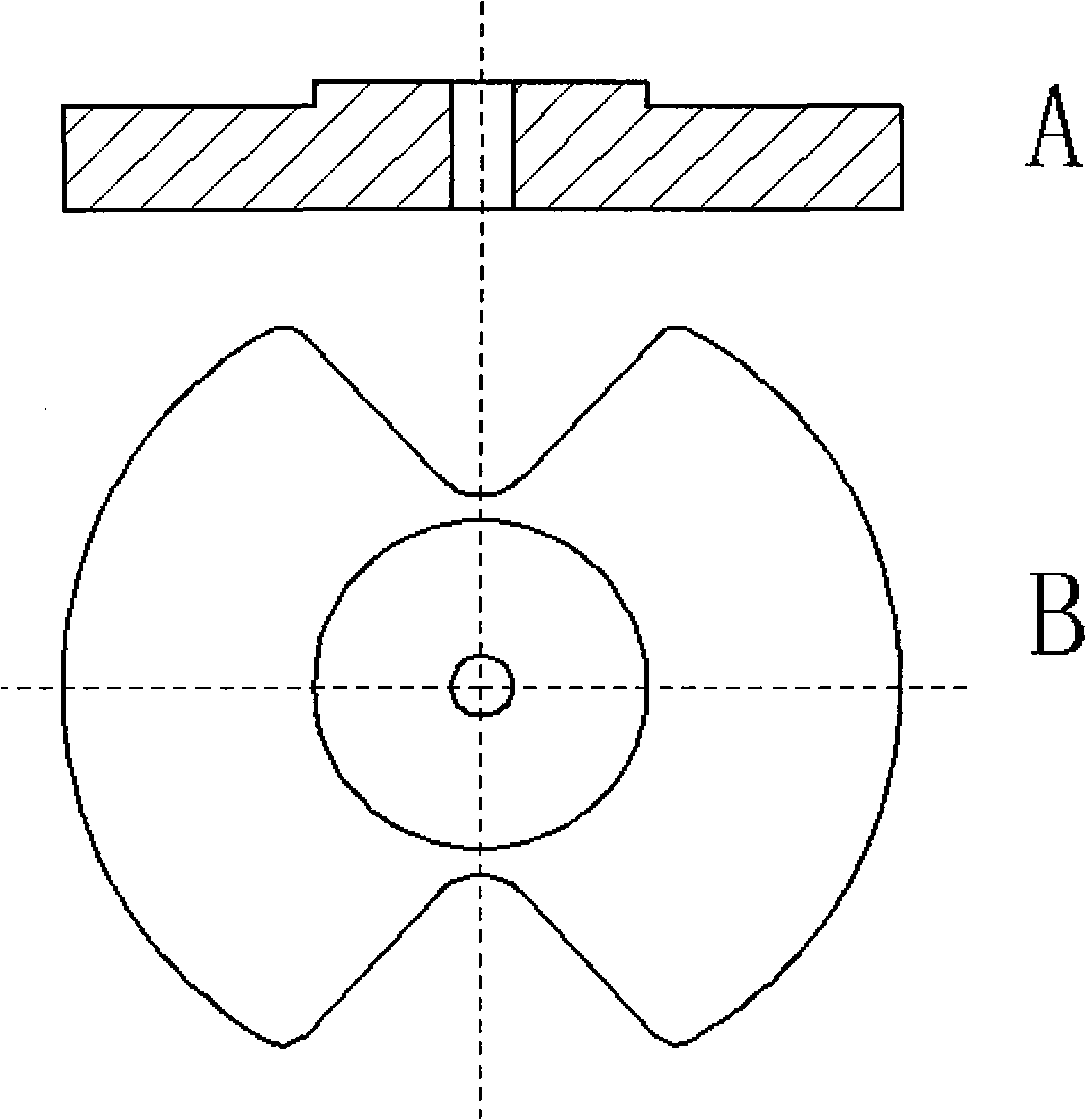 Underwater non-contact type separable transformer for electric energy transmission based on butterfly magnetic core