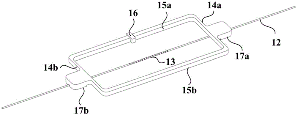 A fiber grating strain sensor and its installation method