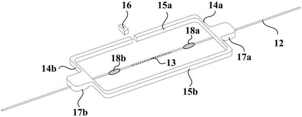 A fiber grating strain sensor and its installation method