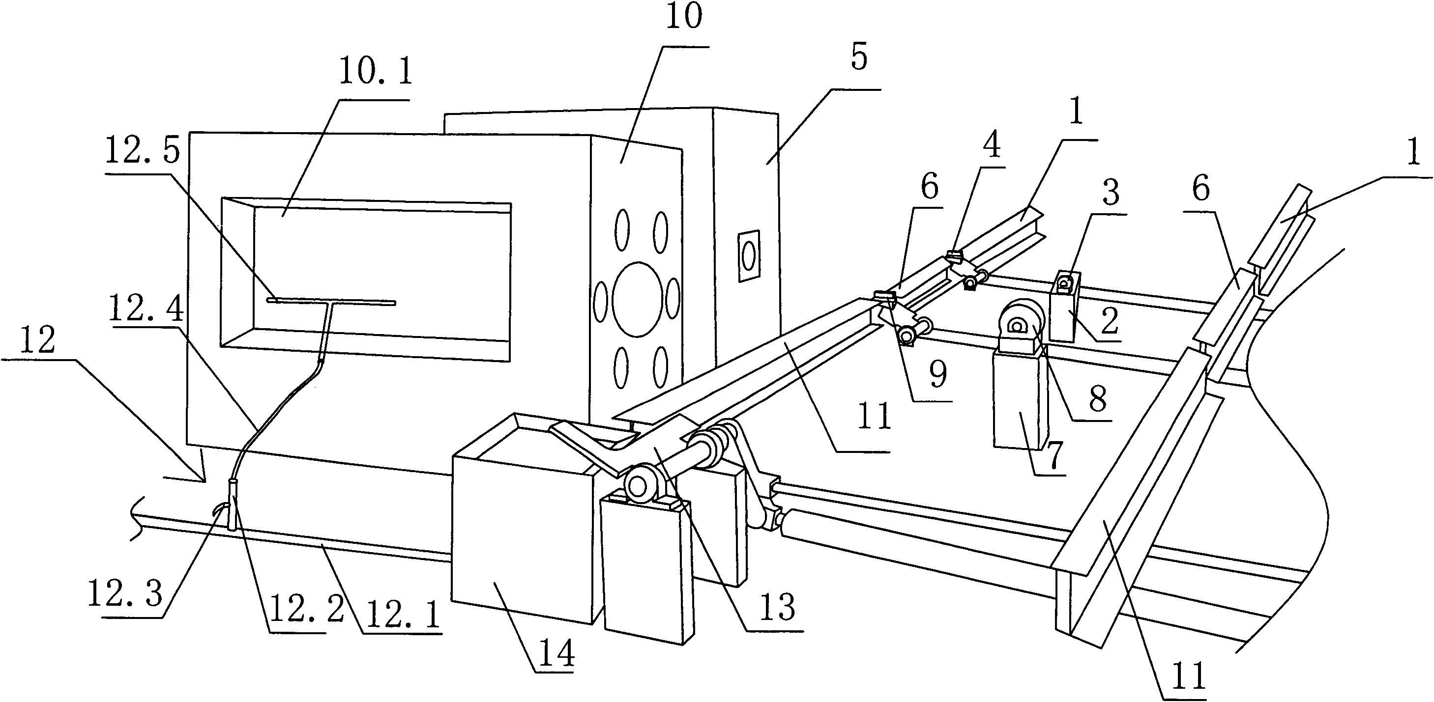 Heating and upsetting cooling device of drill rod pipe end