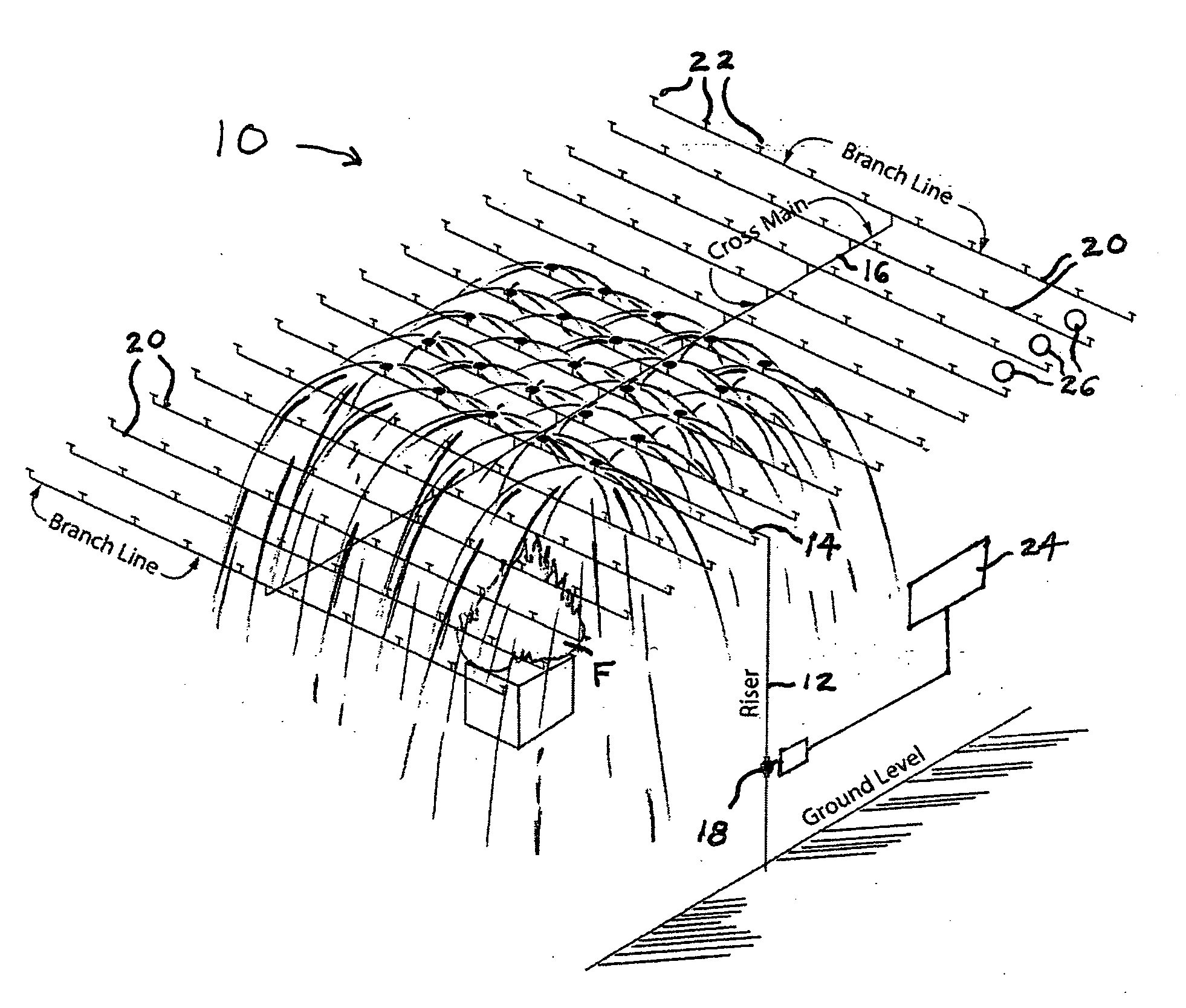 Deluge-like sprinkler fire scheme using high thermal sensitivity and high temperature rating sensing elements