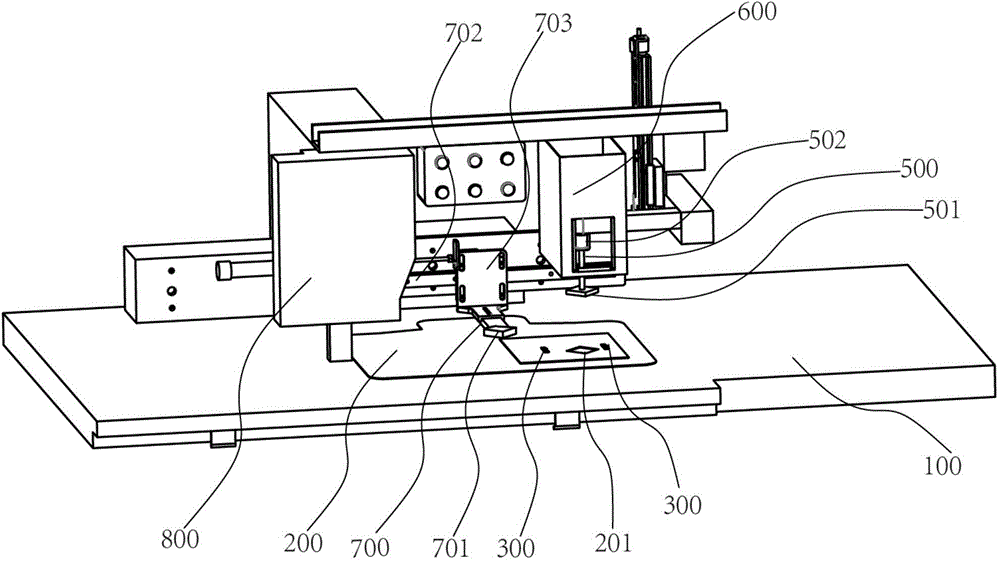 Multifunctional pressing and stitching system and application method thereof