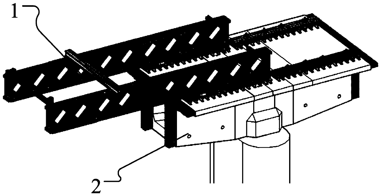 Rapid construction method of cantilever continuous beam