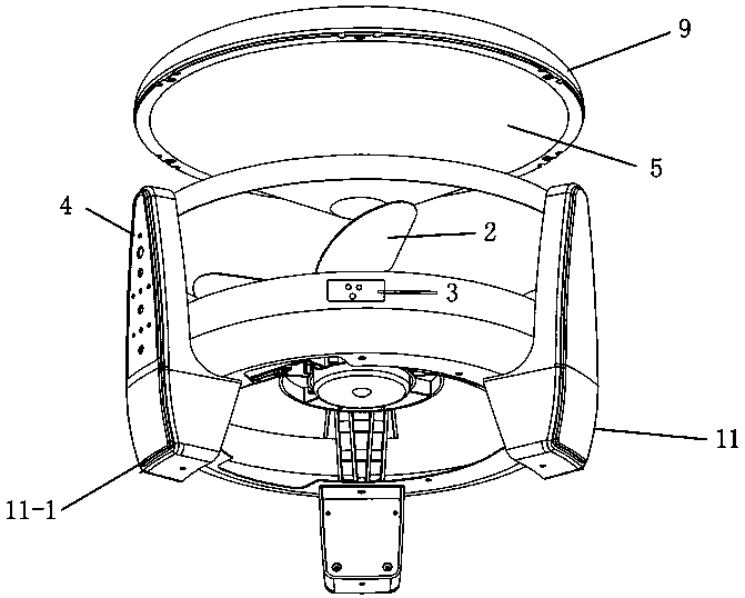 Out wind fan at 360 degrees