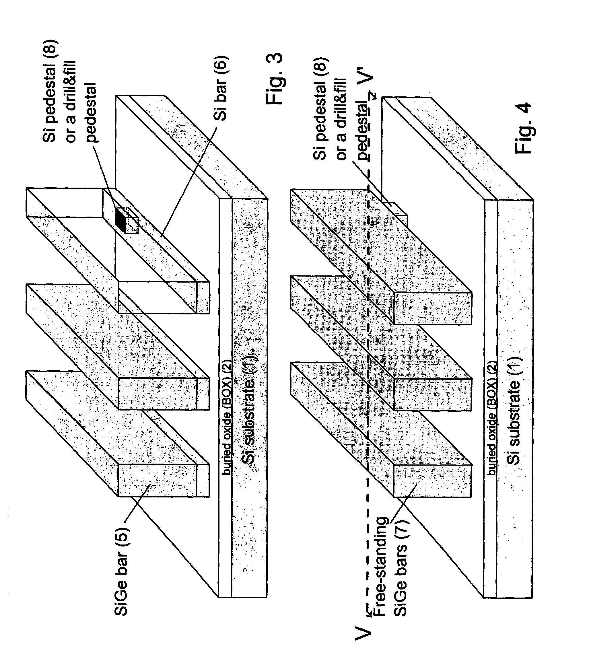 Strained-channel fin field effect transistor (FET) with a uniform channel thickness and separate gates