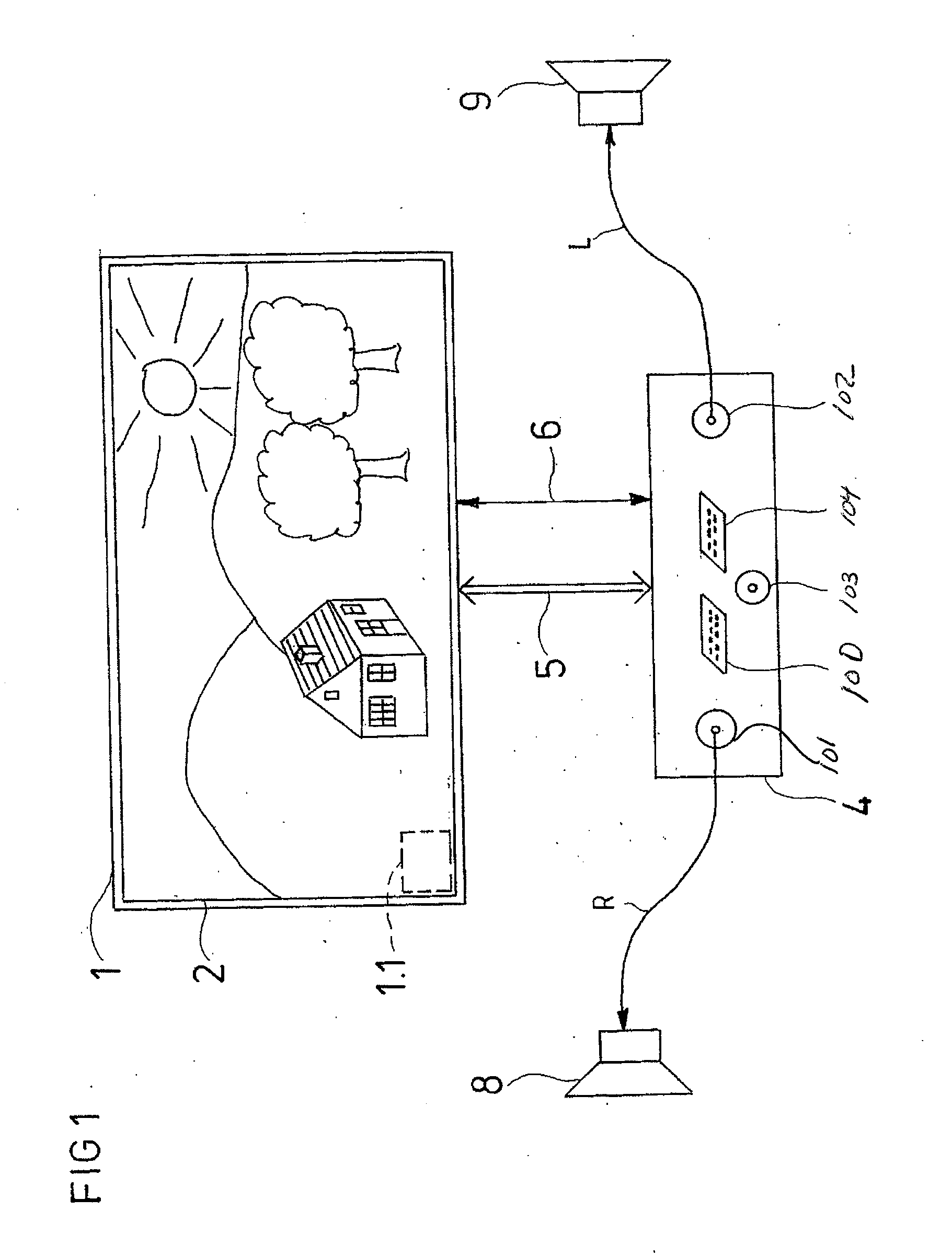 Television receiver with a flat screen display