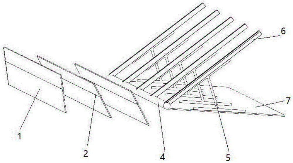 Rotary V-shaped bilge keel provided with guide vanes