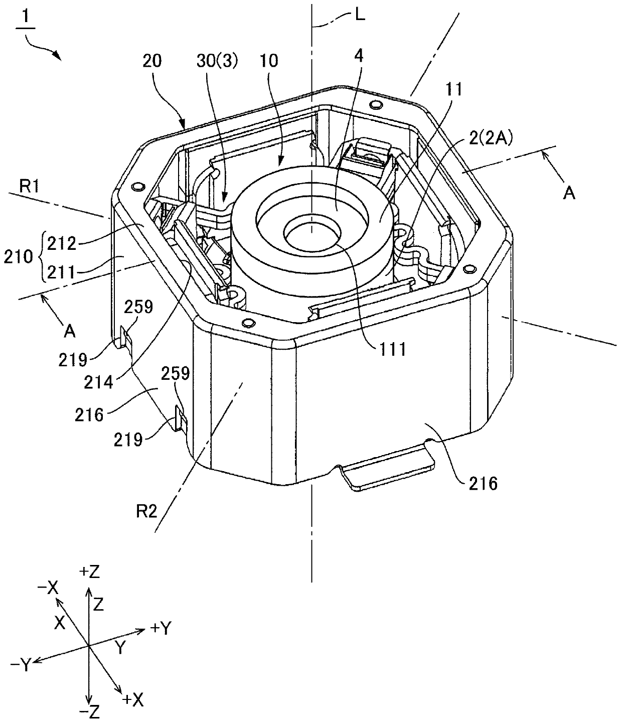 Optical unit with shake correction function and method of manufacturing the same