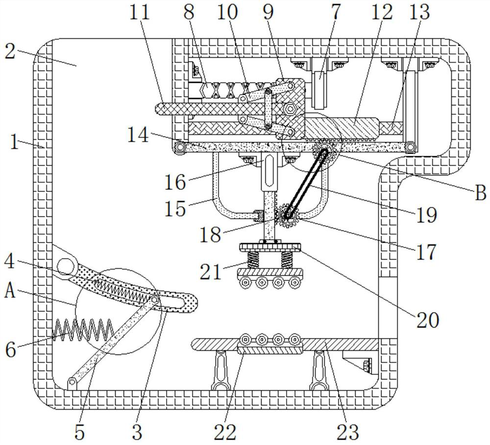 High-efficiency bed machining polishing device capable of reducing dust generation