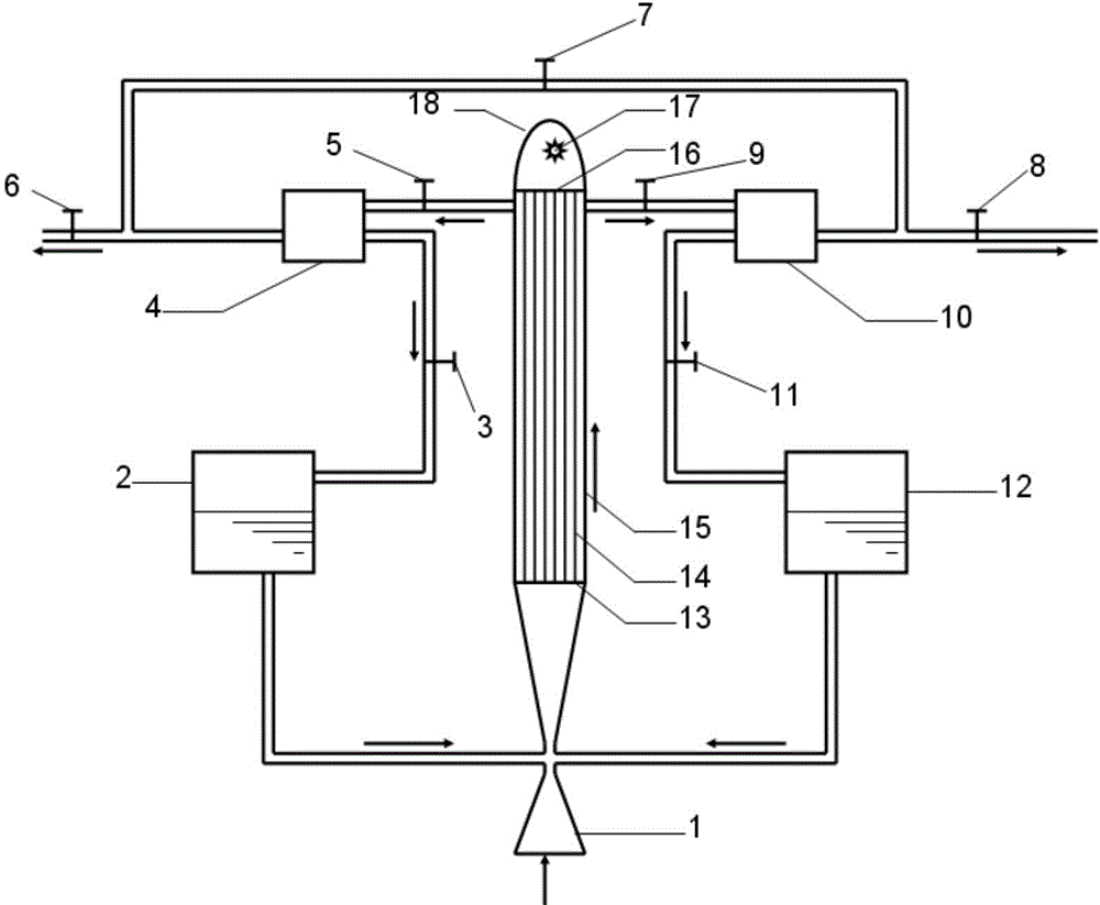 Ballast water treatment device based on combined effect of visible light and ultraviolet light