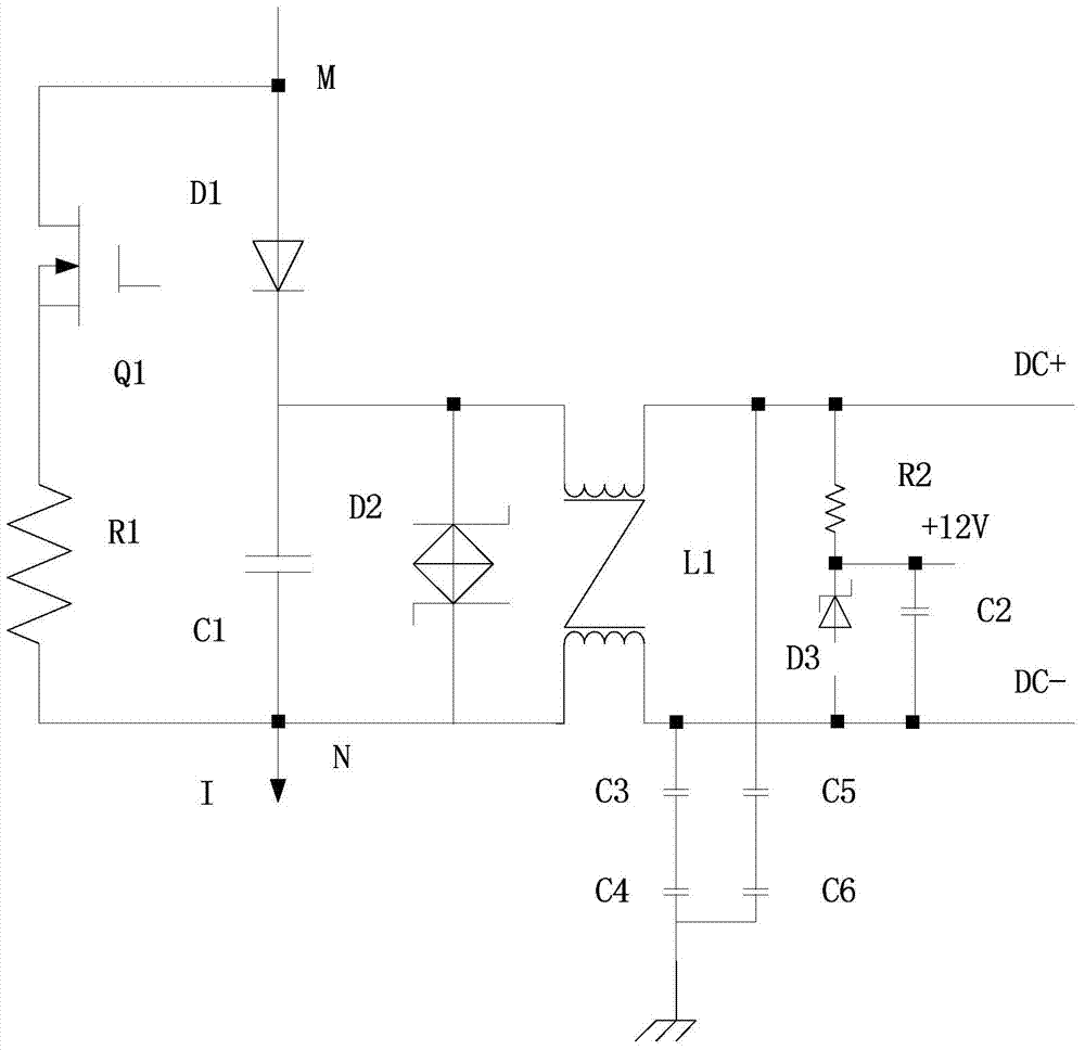 A single-wire constant current to constant voltage power conversion circuit
