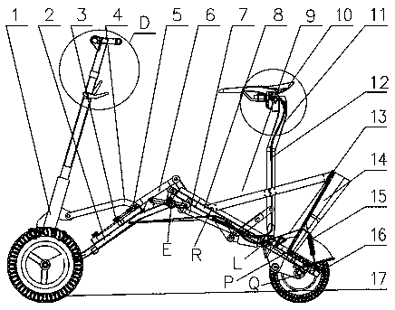 Extended-range foldable electric scooter
