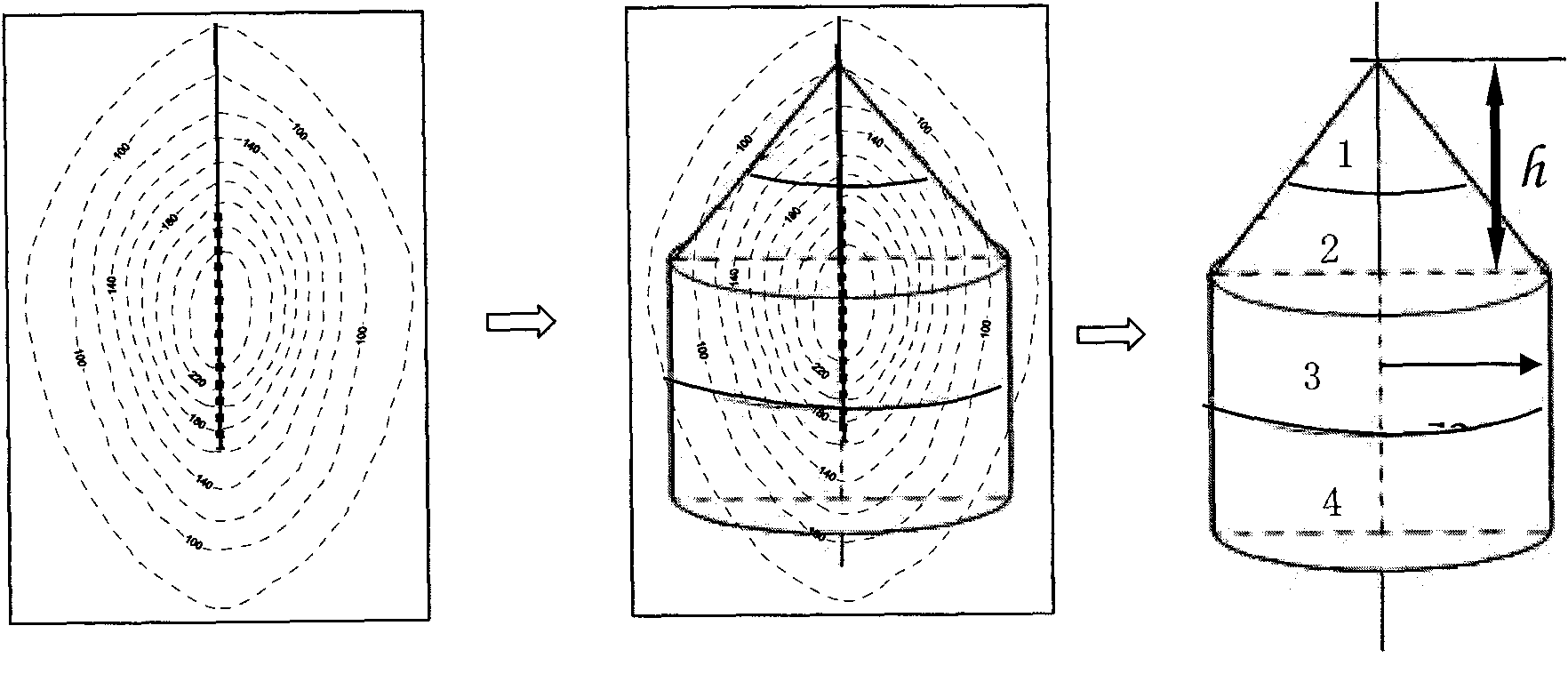 Method for improving recovery ratio of thick-layer massive thickened oil by utilizing subsection fireflooding exploitation