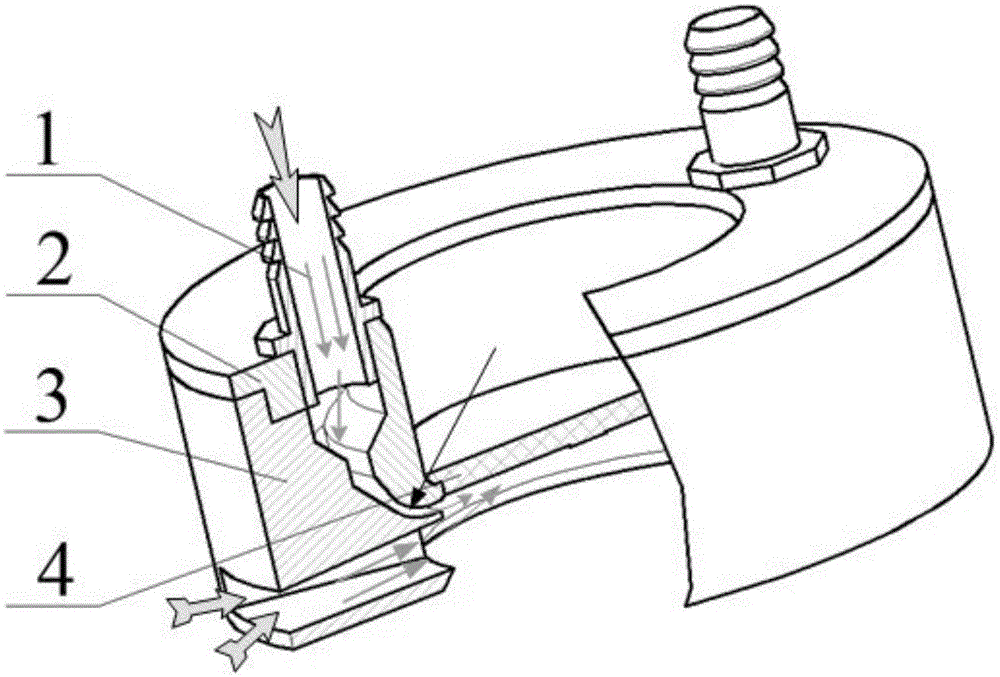 A lens dust removal protection device based on the two-way Coanda effect