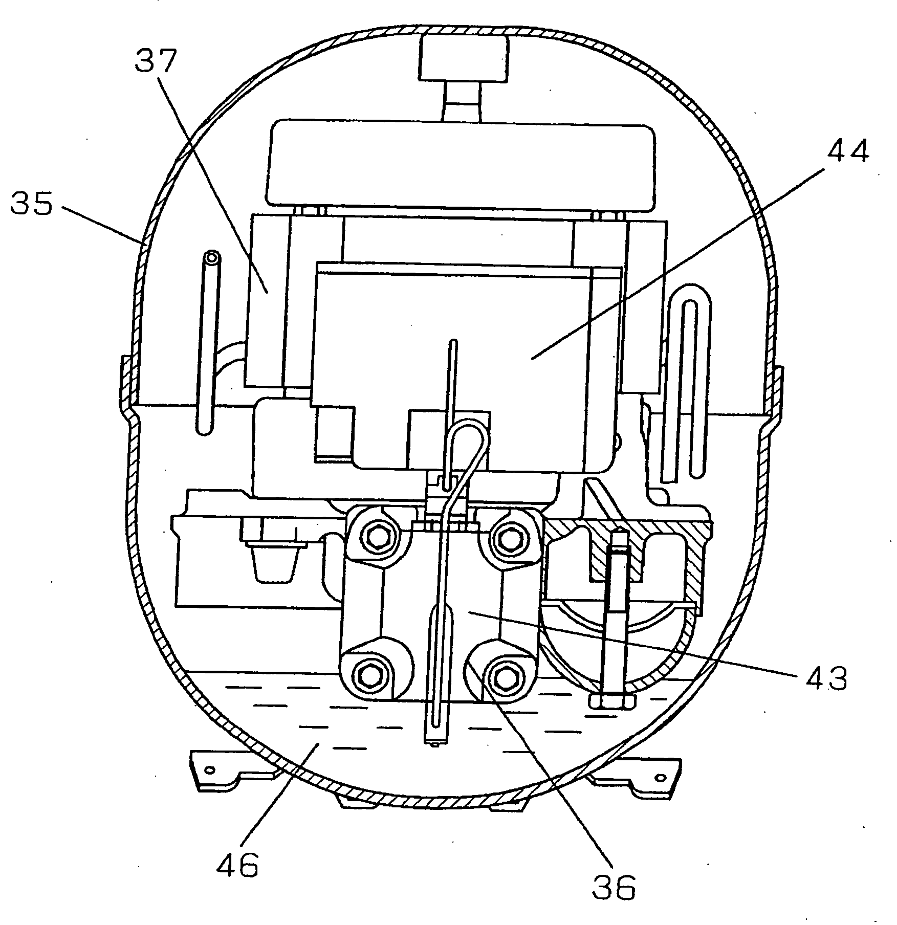 Hermetic compressor and freezing air-conditioning system