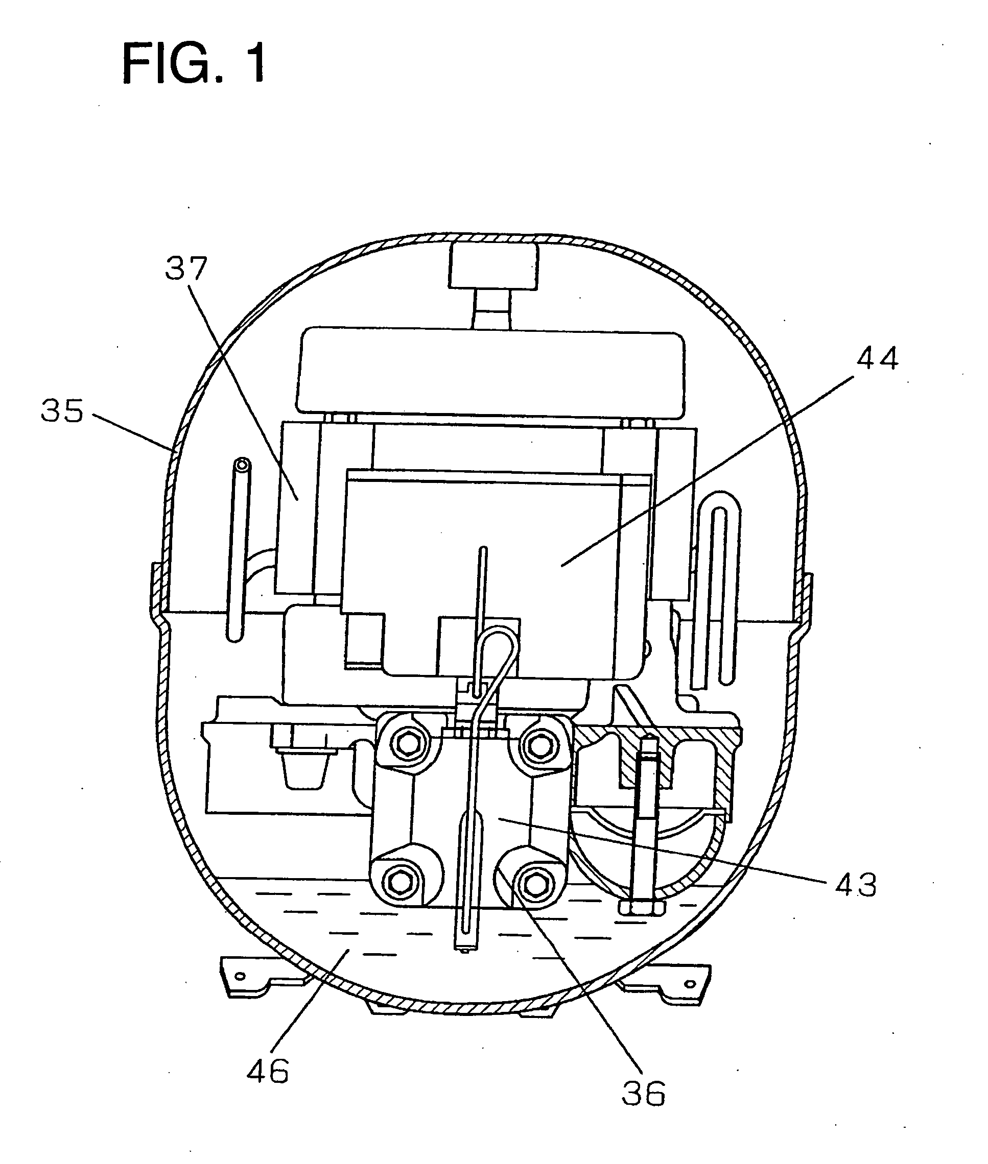 Hermetic compressor and freezing air-conditioning system