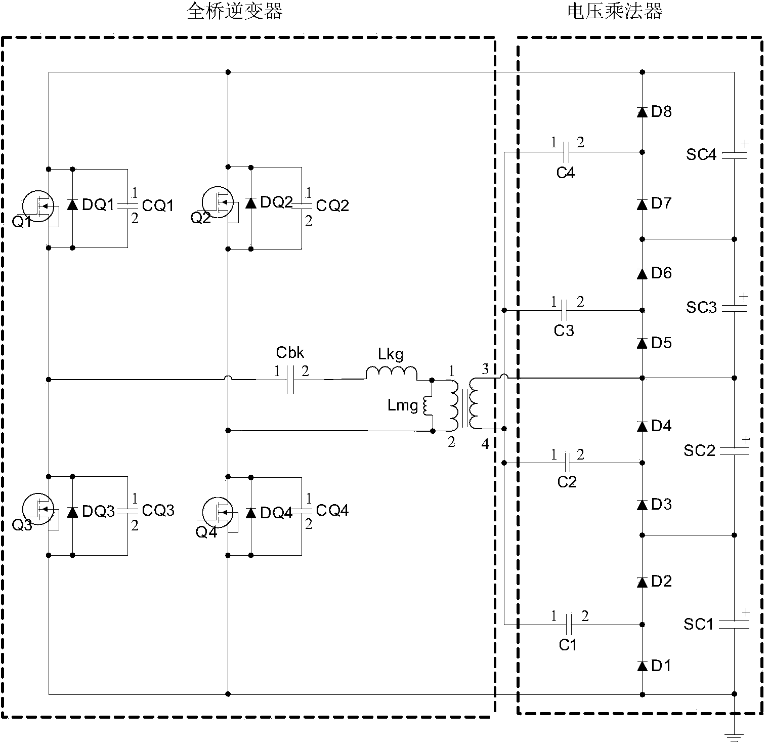Super-capacitor series connection voltage equalizing circuit