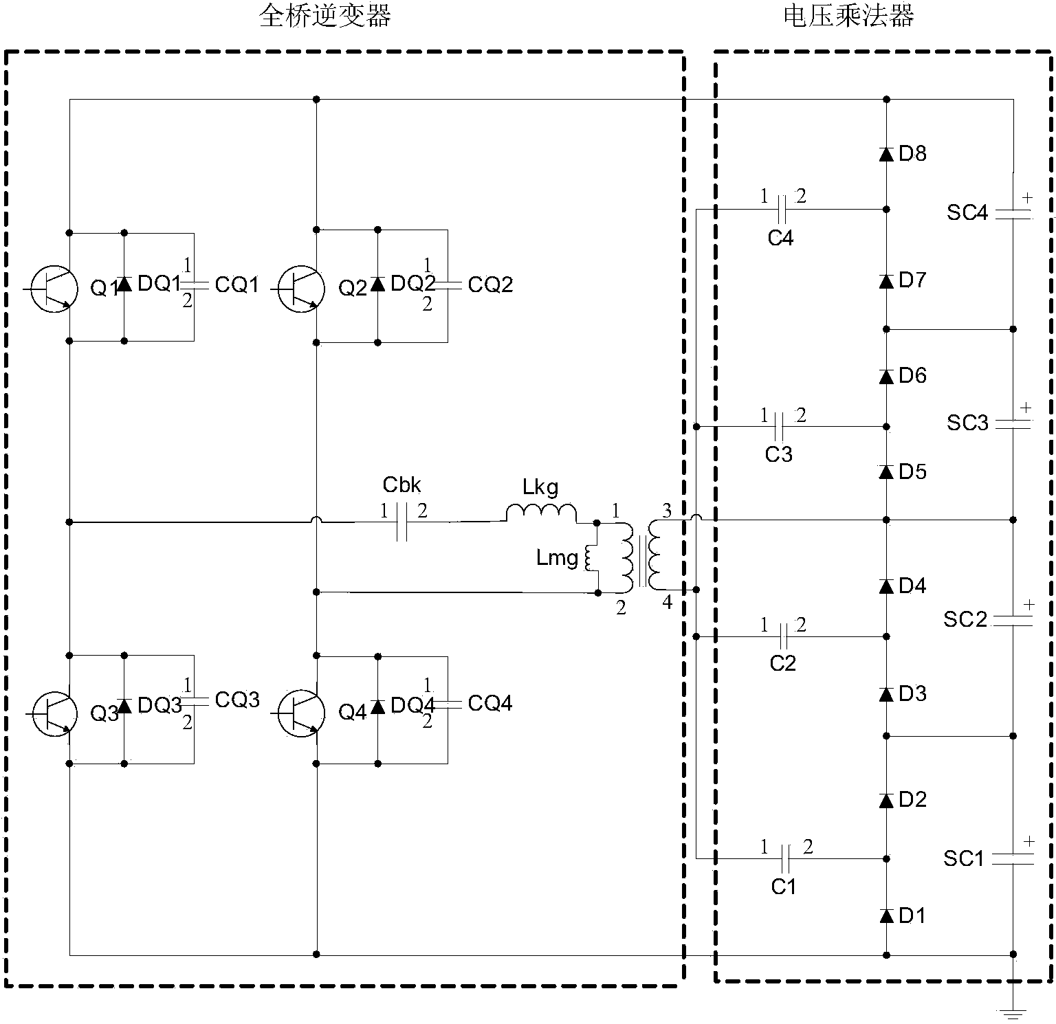 Super-capacitor series connection voltage equalizing circuit
