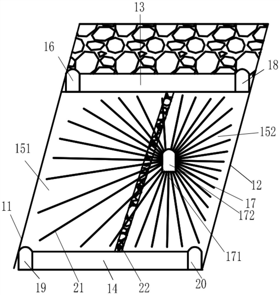 Mining preparation system and mining method for steeply inclined phosphorite