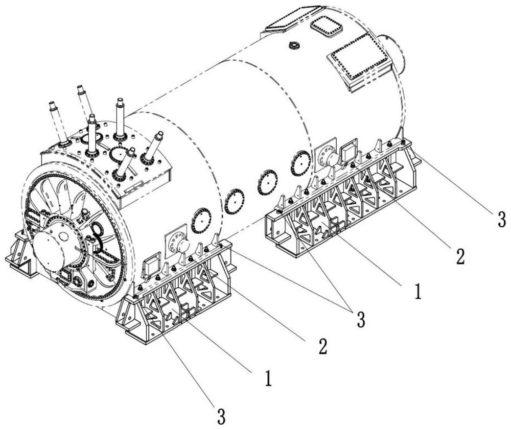 Hydraulic side shifting device of large-scale gas turbine generator