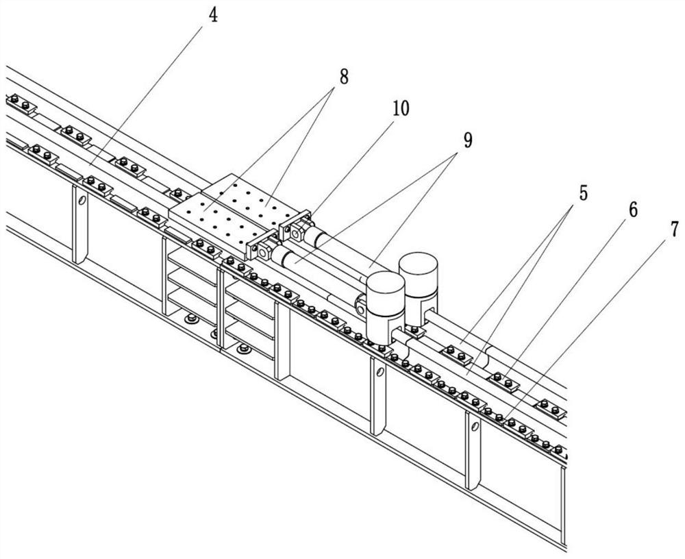 Hydraulic side shifting device of large-scale gas turbine generator