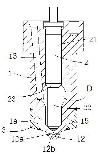 Cooling-type needle valve coupling with carbon deposition prevention effect