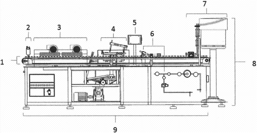 Flame wire printing machine structure
