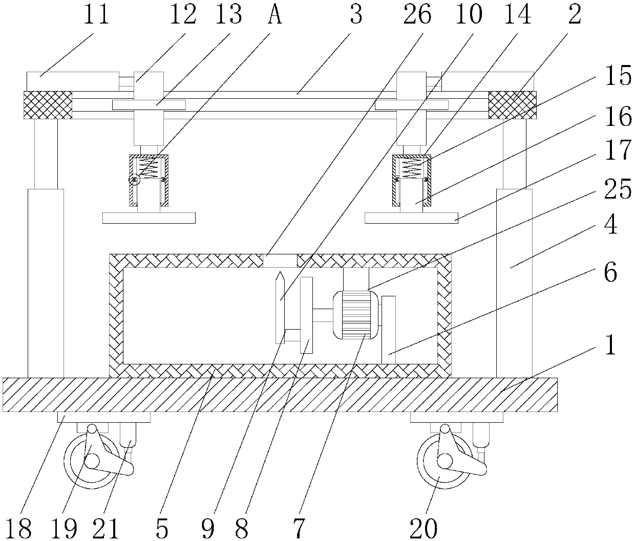 Anti-offset corrugated board cutting device