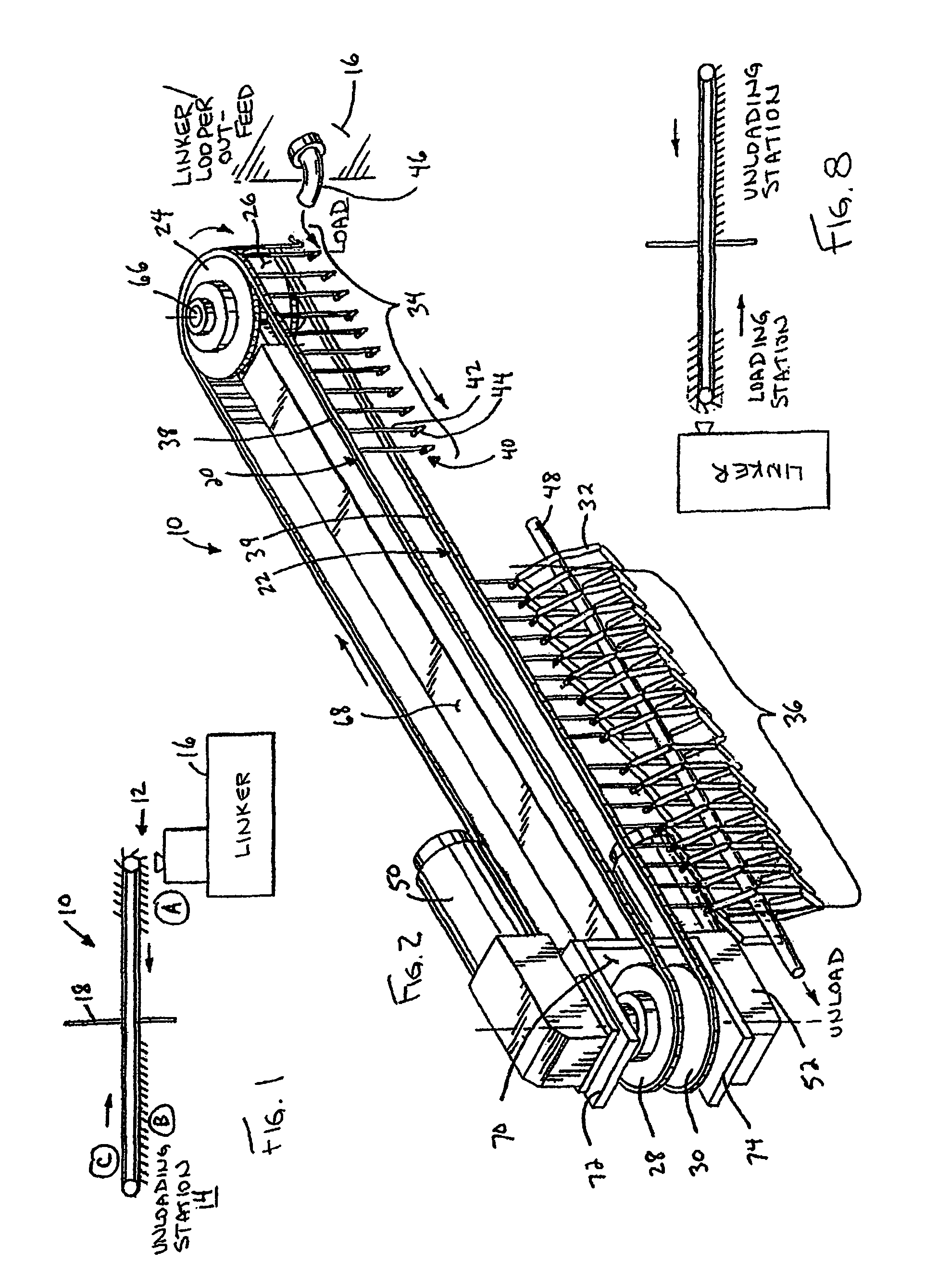 Suspension device for linked products