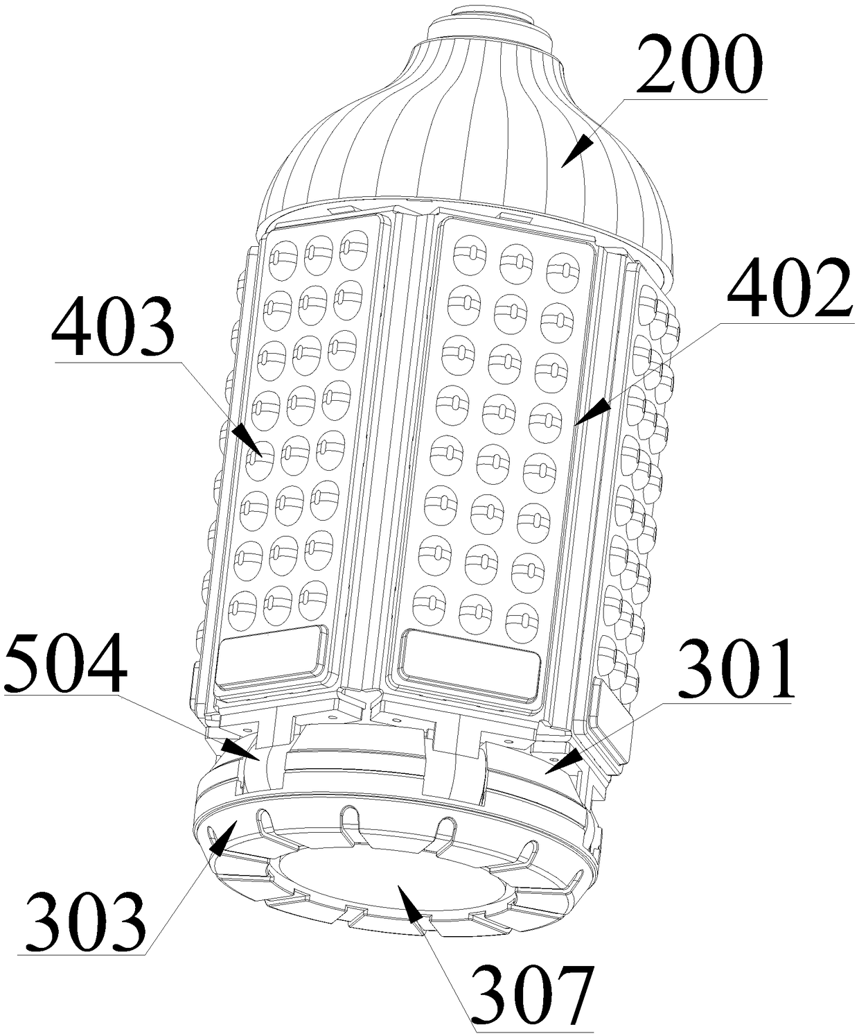Light emitting angle-adjustable bulb lamp