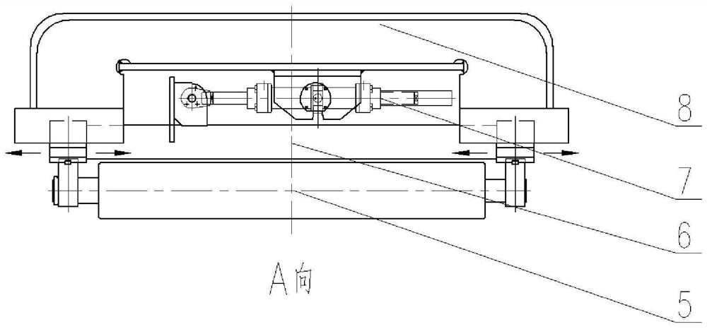 Steel coil pressing device capable of synchronously and transversely moving with coiling machine and pressing method